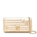 Jimmy Choo Avenue quilted clutch - Gold