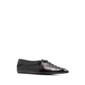Jil Sander knot-detailing leather ballerina shoes - Black