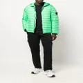 Stone Island panelled down hooded jacket - Green