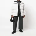 ASPESI quilted-finish hooded coat - Grey