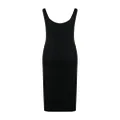 Saint Laurent fine-ribbed slip dress - Black