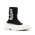 Alexander McQueen logo-print chunky sock sneakers - Black