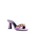 Versace chain-link mule sandals - Purple