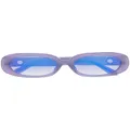 Linda Farrow round-frame glitter sunglasses - Purple