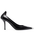 Alexander McQueen metal-toecap 110mm heel pumps - Black