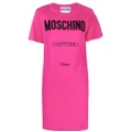Moschino logo-print T-shirt dress - Pink
