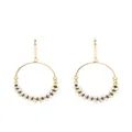 ISABEL MARANT bead-embellished hoop earrings - Neutrals