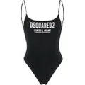 Dsquared2 logo-print swimsuit - Black
