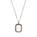 Alexander McQueen logo-engraved pendant necklace - Silver