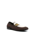 Marni sock-style chain-print loafers - Brown