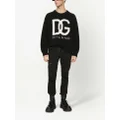 Dolce & Gabbana DG intarsia-knit cashmere-wool jumper - Black