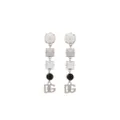 Dolce & Gabbana logo pendant earrings - Silver