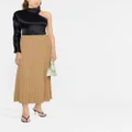 Tory Burch pleated knit midi skirt - Neutrals