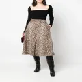 Jil Sander leopard-print midi skirt - Neutrals