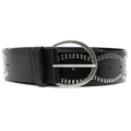 ISABEL MARANT rhinestone-detail 55mm belt - Black