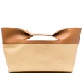 Alexander McQueen The Bow straw-woven tote bag - Neutrals