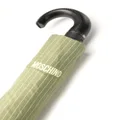 Moschino logo-print pinstripe umbrella - Green