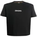 Zegna logo-print cotton T-shirt - Black