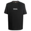Zegna logo-print cotton T-shirt - Black