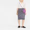 ISABEL MARANT floral-print ruched skirt - Purple