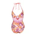 ZIMMERMANN floral-print knotted one-piece - Pink