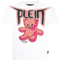 Philipp Plein Spray-Effect teddy bear-print T-shirt - White