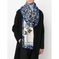ETRO floral jacquard scarf - Blue