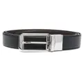 Zegna buckle-fastening leather belt - Black