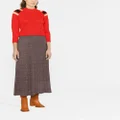 Tory Burch ribbed-knit midi skirt - Red