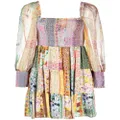 alice + olivia Rowen tiered mini dress - Multicolour