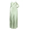 Michelle Mason cowl-neck sleeveless gown - Green