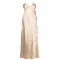 Michelle Mason cut-out detail silk gown - Gold