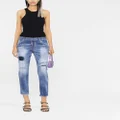 Dsquared2 low-rise distressed cropped jeans - Blue