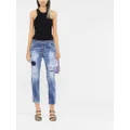 Dsquared2 low-rise distressed cropped jeans - Blue