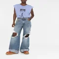 R13 ripped wide-leg jeans - Blue