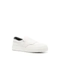 Emporio Armani embossed-logo slip-on sneakers - White