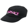 Versace logo-print detail baseball cap - Black