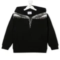 Marcelo Burlon County Of Milan Kids Wings-print long-sleeve hoodie - Black