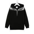 Marcelo Burlon County Of Milan Kids Wings-print long-sleeve hoodie - Black