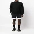 Balmain layered logo-tape shorts - Black