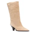 ISABEL MARANT 80mm heeled suede boots - Neutrals