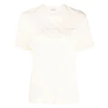 Lanvin embroidered-logo cotton T-Shirt - Neutrals