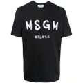 MSGM logo-print cotton T-shirt - Black