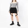 Dion Lee cropped corset top - Grey