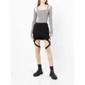 Dion Lee cropped corset top - Grey