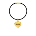 Balenciaga debossed-BB heart bracelet - Black