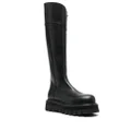 Casadei calf leather knee-length boots - Black
