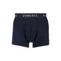 Versace pack of three logo-waistband boxer shorts - Black