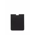Corneliani logo-plaque leather laptop case - Black