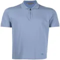 Corneliani half-zip fastening detail polo shirt - Blue